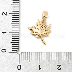 真鍮マイクロパヴェクリアキュービックジルコニアチャーム  14KGP本金メッキ  葉  13x12x2mm  穴：4.5x2.6mm&nbsp;KK-B130-03G-02