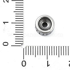 304ステンレススチールビーズ  コラム  アンティークシルバー  8x4mm  穴：2mm&nbsp;STAS-H219-08AS