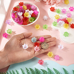 400Pcs 10 Colors Opaque Acrylic Bead Caps&nbsp;OACR-TA0004-16