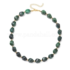 Two Tone Acrylic Twist Beaded Necklaces&nbsp;NJEW-JN05840-02