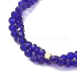 Transparent Glass Beads Multi-layered Stretch Beaded Bracelet for Women&nbsp;BJEW-JB12876-01