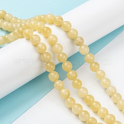 天然石トパーズ翡翠ビーズ連売り  ラウンド  8.5mm  穴：1.2mm  約47個/連  15.16''（38.5センチメートル）&nbsp;G-P454-01C-01