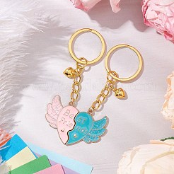 2Pcs Alloy Enamel Charm Keychains&nbsp;KEYC-JKC01090