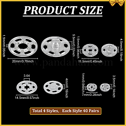 4 Styles Resin Snap Buttons&nbsp;BUTT-ME0001-11