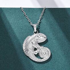 304 Stainless Steel Pendant Necklaces&nbsp;NJEW-H059-07P