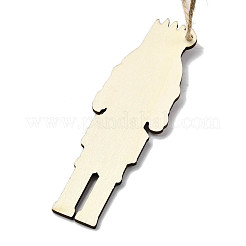 9Pcs Wood Nutcracker Pendant Decorations&nbsp;HJEW-F020-01