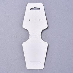 厚紙折り紙ディスプレイハンギングカード  ネックレスに使用  イヤリングとペンダントアクセサリーディスプレイ  カラフル  120x45x0.4mm  穴：2mmと6.5x18mm&nbsp;CDIS-E007-06