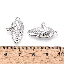 304ステンレスペンダント  コーンチャーム  変色防止  ステンレス鋼色  23x13.5x4mm  穴：1.8mm&nbsp;LS-STAS-T065-69P