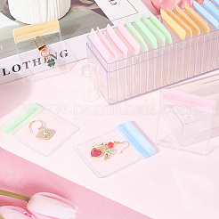 Rectangle Transparent ABS Plastic Jewelry Storage Boxes with Lid and PVC Bags&nbsp;CON-WH20001-17A