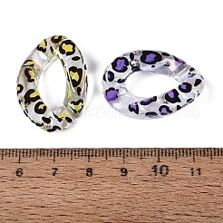UV Plating Printed Transparent Acrylic Beads&nbsp;AC-CBAEEF4-21