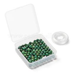 100Pcs 8mm Natural African Jade Bead Round Beads&nbsp;DIY-LS0002-46