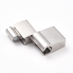 変色しにくい 316 サージカルステンレススチール製のマグネット留め具と接着端  長方形  ステンレス鋼色  22x12x6.5mm  穴：10mm&nbsp;LS-STAS-M297-03A-P