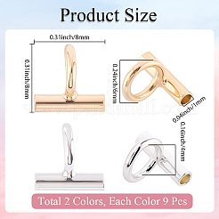 18Pcs 2 Colors Brass Tube Bails&nbsp;DIY-SC0030-75C