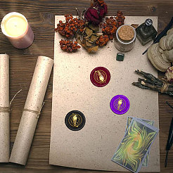 Brass Wax Seal Stamp with Handle&nbsp;AJEW-WH0184-1055