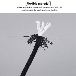 ジュエリー製作用綿糸スレッド  ブラック  4mm  約42m /ロール&nbsp;OCOR-WH0032-42A