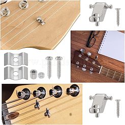 エレキギター用鉄合金製圧力弦釘  鉄ネジ付き  プラチナ  13.5x11x7mmと12x3.5mm  2セット&nbsp;AJEW-FG0001-84