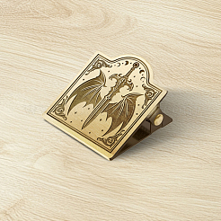 Brass Clips with Black Back&nbsp;AJEW-WH0689-020
