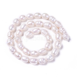 天然養殖淡水パールビーズ連売り  ホワイト  4~17x4~17mm  穴：0.5~1mm  約20~96個/連  13.5インチ〜15.2インチ（34.5~38.5cm）&nbsp;PEAR-L021-18-01A