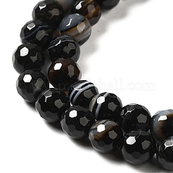 Natural Black Agate Beads Strands&nbsp;G-A246-8mm-04