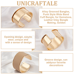 2Pcs Alloy Grooved Bangles&nbsp;FIND-UN0015-98A