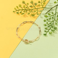 Brass Paperclip Chain Bracelets&nbsp;BJEW-JB05736