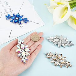 4Pcs 4 Colors Glass Cabochons(Hot Melt Adhesive On The Back)&nbsp;GGLA-FG0001-02
