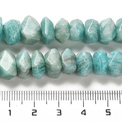 天然石アマゾナイトビーズ連売り  多面カット  ナゲット  10~11x8~10x7~8mm  穴：1mm  約22~23個/連  7.09~7.48''（18~19センチメートル）&nbsp;G-N327-05-08
