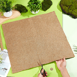 正方形のジュート生地  服装アクセサリー  バリーウッド  600x600x3.5mm&nbsp;DIY-WH0308-873