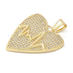 Brass Micro Pave Cubic Zirconia Pendants&nbsp;KK-K298-15A-G