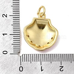 Brass Micro Pave Cubic Zirconia Pendants with Enamel&nbsp;KK-H092-05G