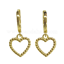S925 Silver Hollow Heart Pendant Earrings&nbsp;FJ4331-1