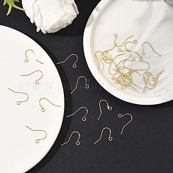 シェグレース 真鍮製フレンチフック（ループ付き）  カドミウムフリー＆ニッケルフリー＆鉛フリー  18KGP本金メッキ  17x18.5mm  穴：2mm  ピン：0.6mm&nbsp;XGR0002G-02G