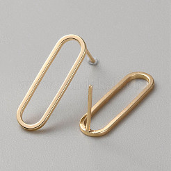 Rack Plating Brass Stud Earring Findings&nbsp;KK-WH0064-26A-G