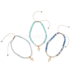 Mixed Stone Braided Bead Bracelets&nbsp;BJEW-JB12958-02