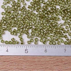 MIYUKIデリカビーズ  シリンダー  日本製シードビーズ  11/0  （db0908)スパークリングベージュラインドシャルトルーズ  1.3x1.6mm  穴：0.8mm  約20000個/袋  100 G /袋&nbsp;SEED-J020-DB0908