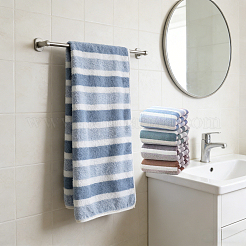Polyester Stripe Towel&nbsp;AJEW-FZC0001-007A