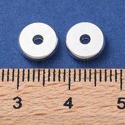 ラックメッキ真鍮スペーサービーズ  長持ちメッキ  鉛フリー＆カドミウムフリー  ディスク  銀  8x2mm  穴：2mm&nbsp;KK-F090-17S-02