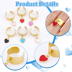 304 Stainless Steel Open Cuff Rings&nbsp;RJEW-UN00018