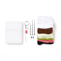 Needle Felting Display Decoration & Keychain Kit with Instructions&nbsp;DIY-M042-02