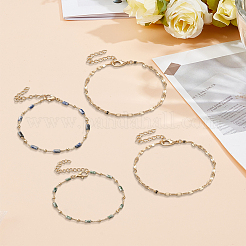 2 Bags 2 Styles Natural Gemstone Beads Bracelet & Dapped Chains Bracelet Set for Women&nbsp;BJEW-GO0001-15