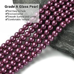 Eco-Friendly Dyed Glass Pearl Round Beads Strands&nbsp;HY-A002-6mm-RB029