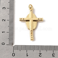 Brass Micro Pave Clear Cubic Zirconia Pendants&nbsp;KK-K419-11G
