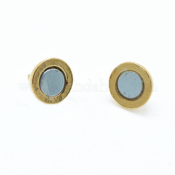 Brass Magnetic Clasps with Loops&nbsp;PALLOY-MC043-2G
