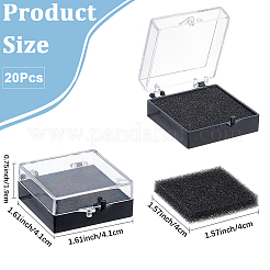 20Pcs Transparent Plastic Loose Diamond Storage Boxes with Sponge Inside&nbsp;CON-CL0001-24