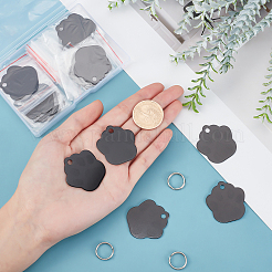 60Pcs 2 Style Aluminum Alloy Pendants&nbsp;ALUM-BC0001-63B
