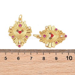 Brass Micro Pave Cubic Zirconia Pendants&nbsp;CU-CBA7E9C-10A-G