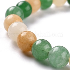 Dyed Natural Jade Beads Stretch Bracelets&nbsp;BJEW-G633-B-03
