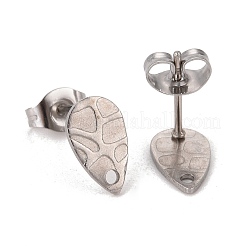 Non-Tarnish 304 Stainless Steel Stud Earring Findings&nbsp;STAS-O119-31P