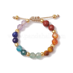 Adjustable Gemstone Finger Rings for Women&nbsp;RJEW-JR00874-02