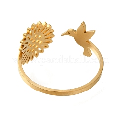 304 Stainless Steel Rings for Women&nbsp;RJEW-S241-03G
